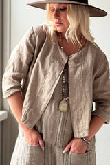 HAYES LINEN BOLERO
