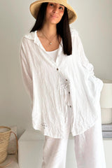 EASY DAYS LINEN SHIRT WHITE -  BOHEMIANA