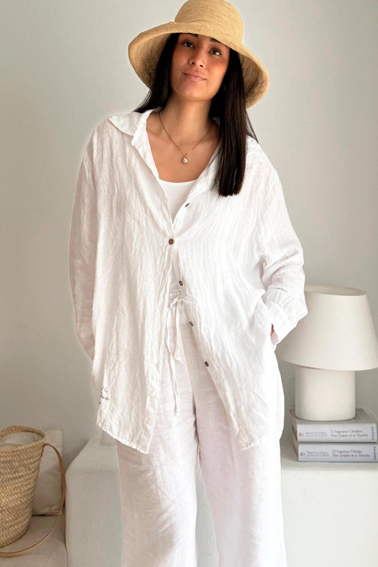 EASY DAYS LINEN SHIRT WHITE -  BOHEMIANA