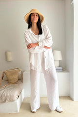 EASY DAYS LINEN SHIRT WHITE -  BOHEMIANA
