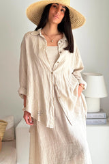 EASY DAYS LINEN SHIRT SAND -  BOHEMIANA