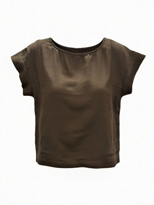 530 CARMEL'S CAP SLEEVE CLASSIC  LINEN  TOP