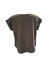 530 CARMEL'S CAP SLEEVE CLASSIC  LINEN  TOP