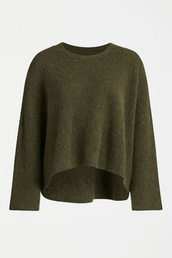 ELK THE LABEL AGNA SWEATER DARK OLIVE