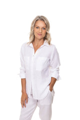 CARMELS LINEN SHIRT WHITE