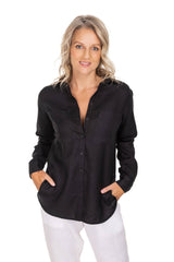 CARMEL'S LINEN SHIRT BLACK